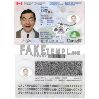 Canada fake Permanent resident card photoshop template PSD 