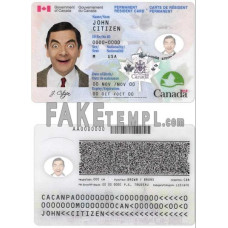 Canada fake identity card photoshop template PSD version 2