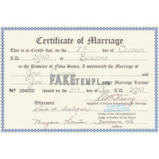 Canada Province of Nova Scotia fake marriage certificate photoshop template PSD 