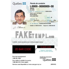 Canada Quebec fake driving license photoshop template PSD