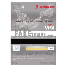 Canada Scotiabank bank fake visa card debit card photoshop template PSD