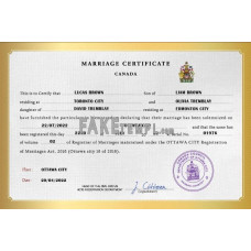 Canada fake marriage certificate photoshop template PSD 