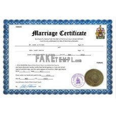 Canada fake marriage certificate Word and PDF template