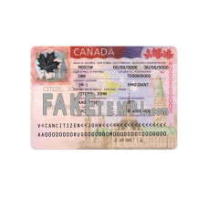 Canada fake travel visa photoshop template PSD, 2020-present