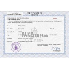 Canada fake vital record death photoshop certificate PSD