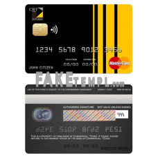 Chad Commercial bank fake mastercard photoshop template PSD