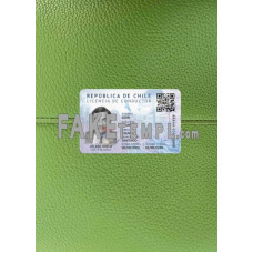 Chile fake driving license photolook template PSD, scan and photo-realistic look