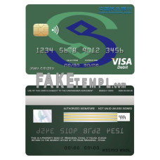 China Minsheng bank fake visa credit card photoshop template PSD