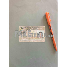 Colombia fake driving license photolook template PSD, scan and photo-realistic look