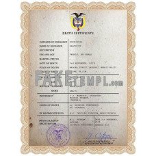 Colombia fake vital record death photoshop certificate PSD