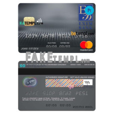 Comoros Exim bank fake mastercard credit card photoshop template PSD