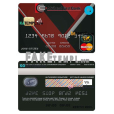 Congo Afriland First bank fake mastercard credit card photoshop template PSD