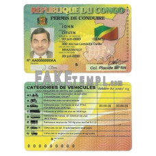 Congo fake driving license photoshop template PSD