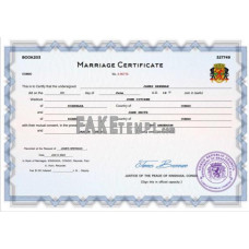 Congo fake marriage certificate Word and PDF template