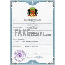 Congo fake vital record death photoshop certificate PSD