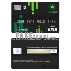 Croatia OTP bank fake visa card debit card photoshop template PSD