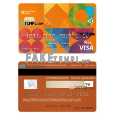 Croatia Podravska bank fake visa credit card photoshop template PSD