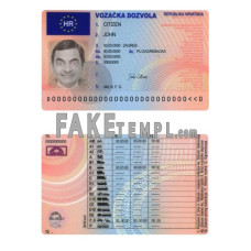 Croatia fake driving license photoshop template PSD