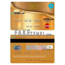 Cuba Nacional bank fake mastercard credit card photoshop template PSD