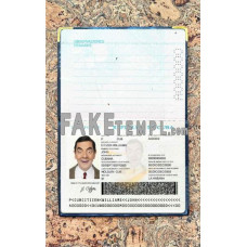 Cuba fake passport photolook template PSD, scan and photo-realistic look