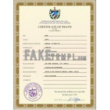 Cuba fake vital record death photoshop certificate PSD