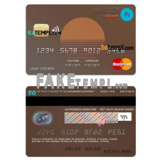 Cyprus Ancoria bank fake mastercard photoshop template PSD