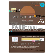 Cyprus Ancoria bank fake visa credit card photoshop template PSD