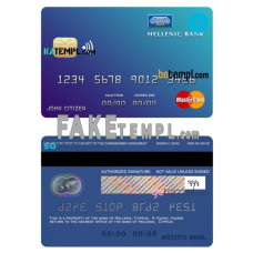 Cyprus Hellenic bank fake mastercard credit card photoshop template PSD