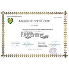 Cyprus fake marriage certificate Word and PDF template