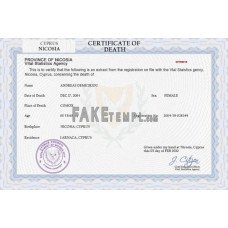 Cyprus fake vital record death photoshop certificate PSD