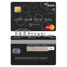 Czech Air Bank fake mastercard photoshop template PSD