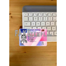 Czech fake driving license photolook template PSD, scan and photo-realistic look