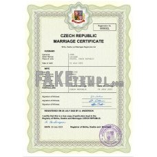 Czech Republic fake marriage certificate Word and PDF template