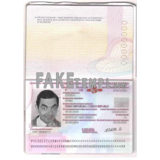 Czech fake passport photoshop template PSD