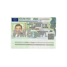 Czechia fake Schengen visa photoshop template PSD