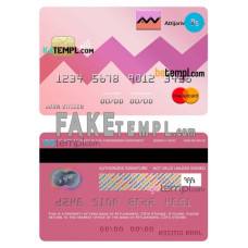 Côte d’Ivoire Attijariwafa bank fake mastercard credit card photoshop template PSD