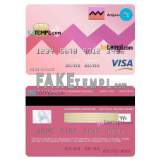 Côte d’Ivoire Attijariwafa fake visa credit card photoshop template PSD