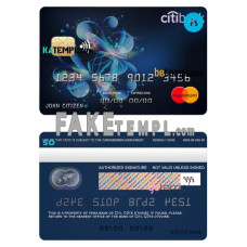 Côte d’Ivoire Citi bank fake mastercard credit card photoshop template PSD