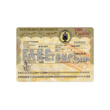 Djibouti fake travel visa photoshop template PSD