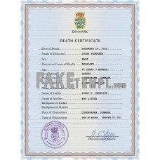 Denmark fake vital record death photoshop certificate PSD