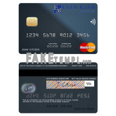 Djibouti Exim Bank fake mastercard photoshop template PSD