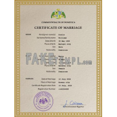 Dominica fake marriage certificate photoshop template PSD 