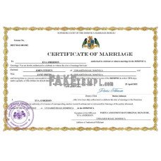 Dominica fake marriage certificate Word and PDF template