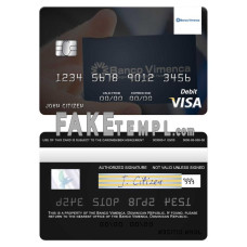 Dominican Republic Banco Vimecan fake visa debit card photoshop template PSD 