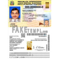 Dominican Republic  fake identity card photoshop template PSD