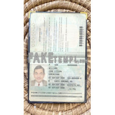 Dominican fake passport photolook template PSD, scan and photo-realistic look