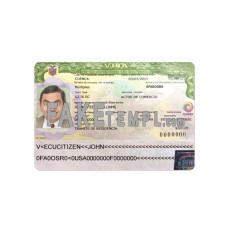 Ecuador fake entry visa photoshop template PSD