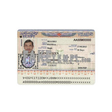 Egypt fake tourist visa photoshop template PSD