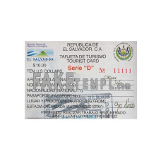 El Salvador fake tourist card photoshop template PSD