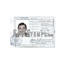 El Salvador fake travel visa photoshop template PSD